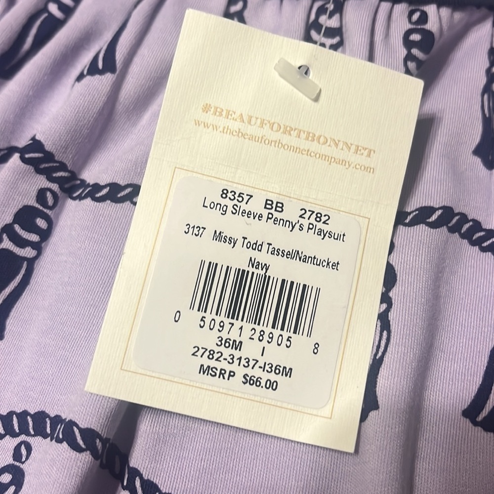 Purple 3-6 month baby outfit Beaufort Bonnet